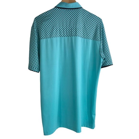 G Mac By Kartel Men's Shirt Size Medium M Blue Short Sleeve Golf Polo Polkadot - Picture 3 of 7